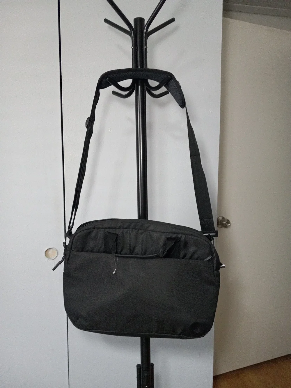 Dell Laptop Black Men's Crossbody Shoulder Bag - Minimal Office Messenger